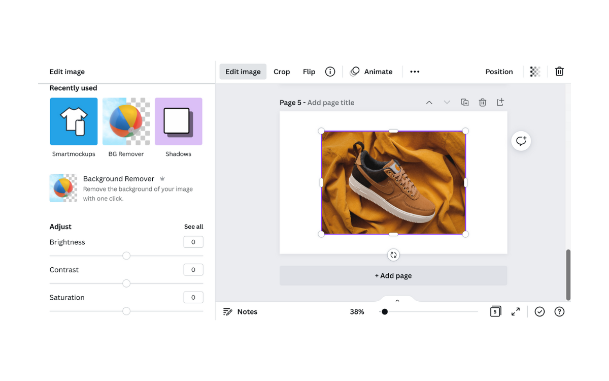 shoe editing - Canva